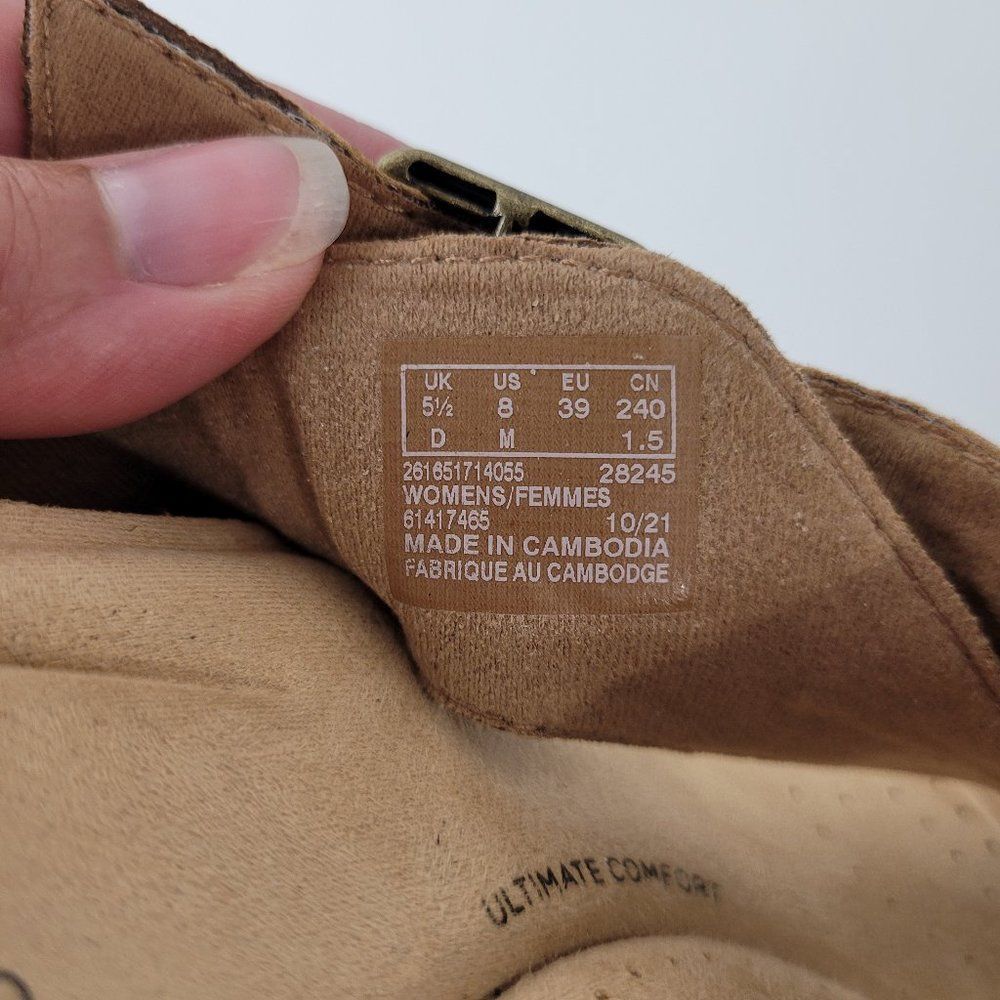 Clarks Sandals Womens 8 Brown Brynn Madi Toe Post Buckle Ultimate Comfort - Picture 9 of 12